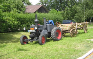 Lanz mit Leiterwagen